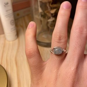 Vintage sterling silver gemstone ring